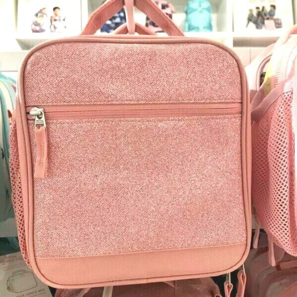 School Pottery barn kids LARGE BACKPACK LUNCH WATER Glitter Floral Bag Travel . - Picture 15 of 16